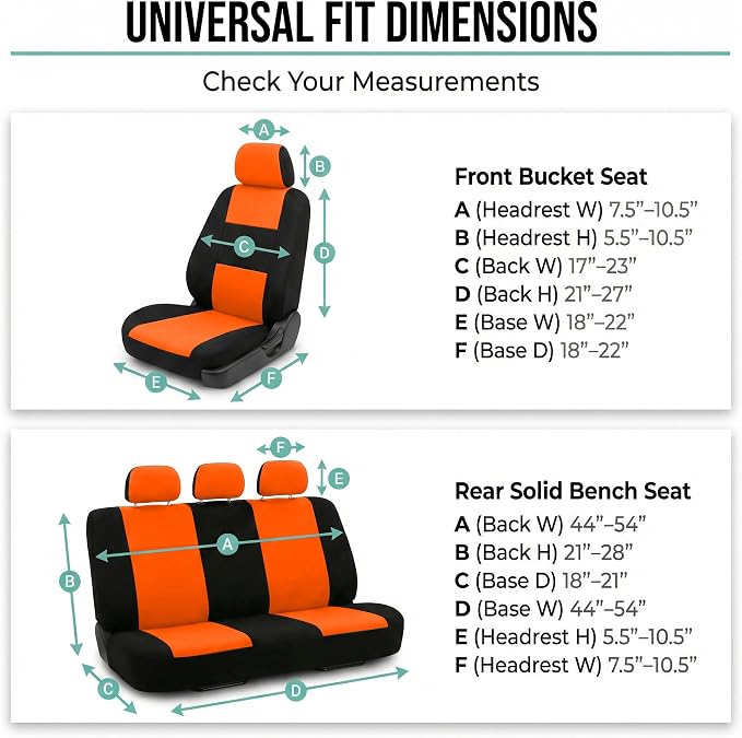 Pet Car Seat Protector — Rear Seat — Orange