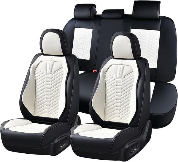 Universal Seat Covers โ Full Set โ Black / White