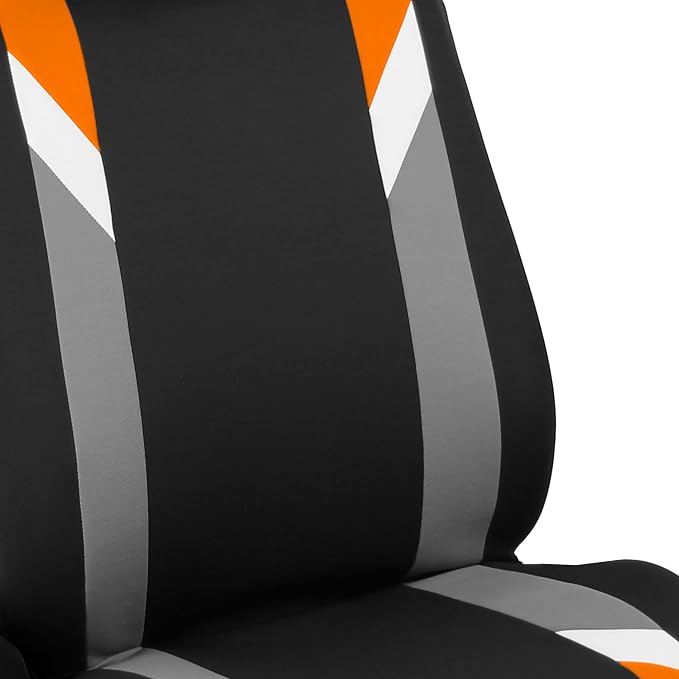 Universal Fabric Seat Covers — Full Set — Orange