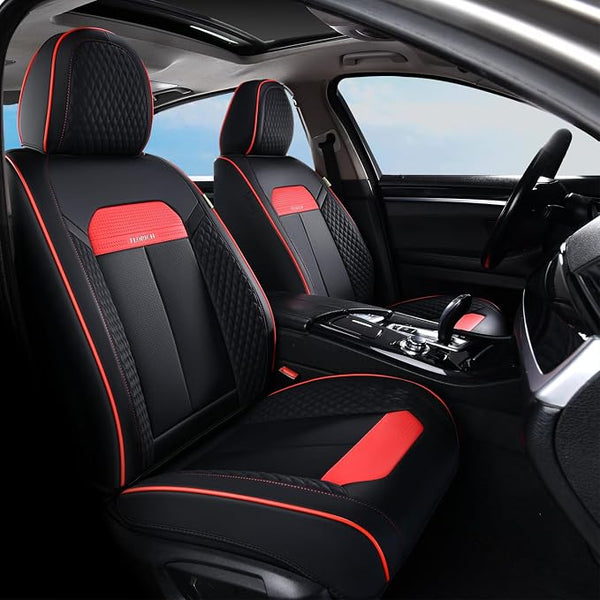 Car Seat Covers โ Front Seat โ Black / Red