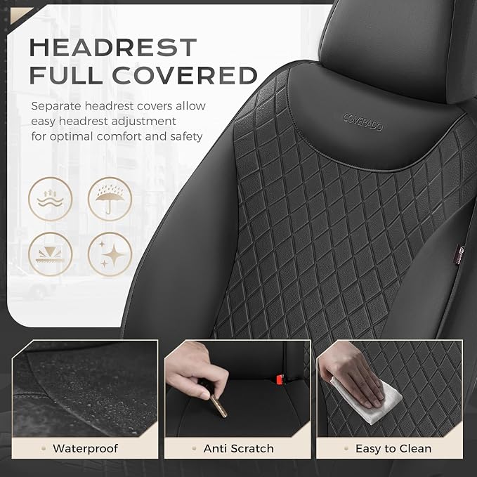 Universal Seat Covers — Full Set — Black