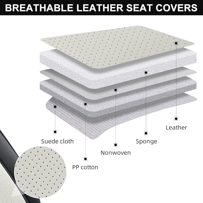 Universal Seat Covers — Front Seat — Black / Beige