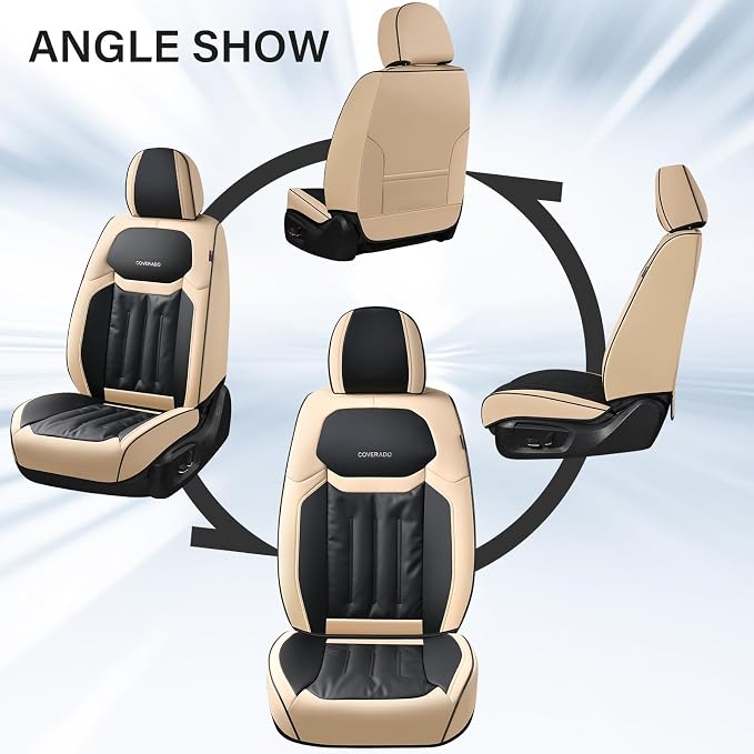 Universal Seat Covers — Front Seat — Beige / Black