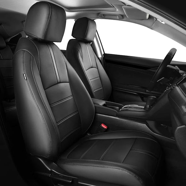 Faux Leather Seat Covers for Honda Civic โ Full Set โ Black