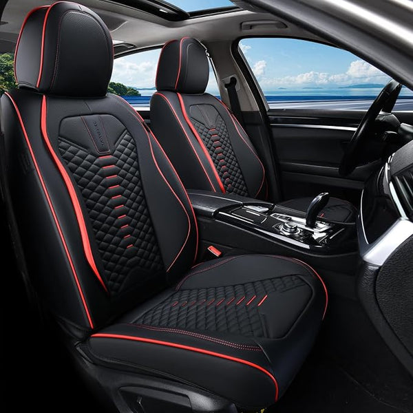 Universal Seat Covers โ Front Seat โ Black / Red