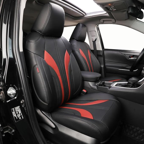 Faux Leather Seat Covers for Toyota 4Runner โ Full Set โ Black / Burgundy