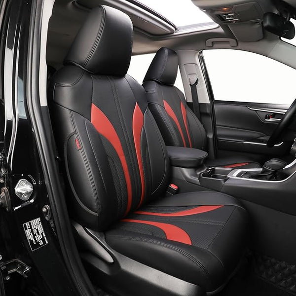 Faux Leather Seat Covers for Toyota 4Runner โ Full Set โ Black / Burgundy