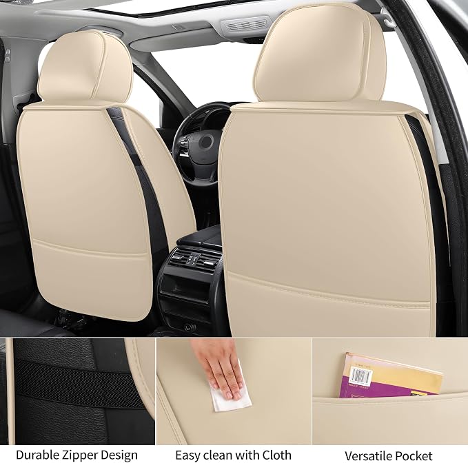 Universal Seat Covers — Full Set — Beige