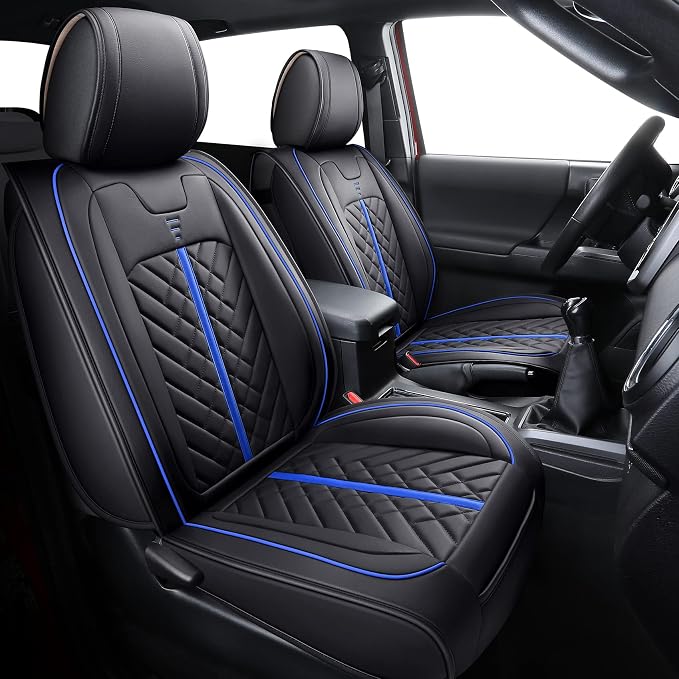 Seat Covers for Toyota Tacoma — Full Set — Black / Blue