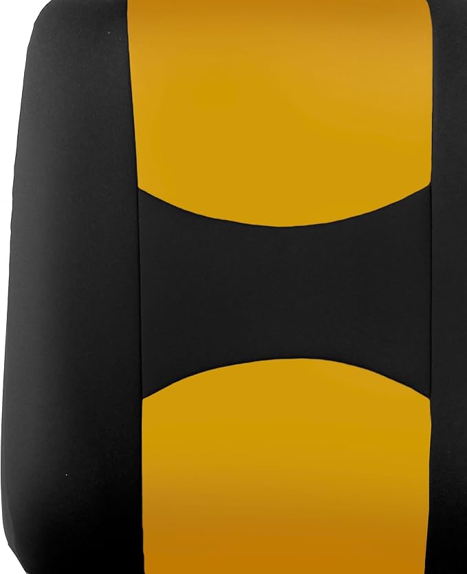 Universal Fabric Seat Covers — Full Set — Yellow