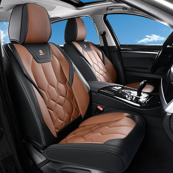 Universal Seat Covers โ Front Seat โ Black / Brown