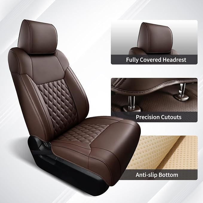 Seat Covers for Toyota Tacoma — Full Set — Coffee
