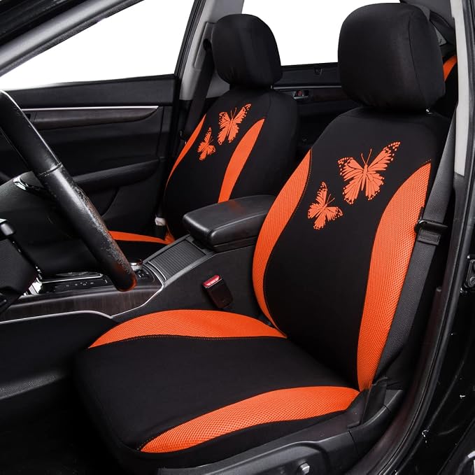 Universal Seat Covers — Full Set — Orange
