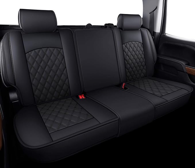 Faux Leather Seat Covers for Chevrolet Silverado / GMC Sierra — Black