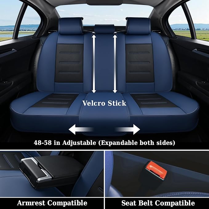 Universal Seat Covers — Front Seat — Blue