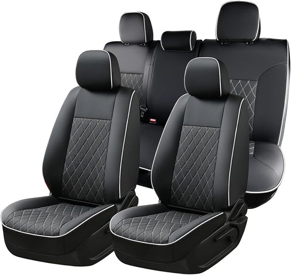 Faux Leather Seat Covers for Toyota Tacoma โ Full Set โ White