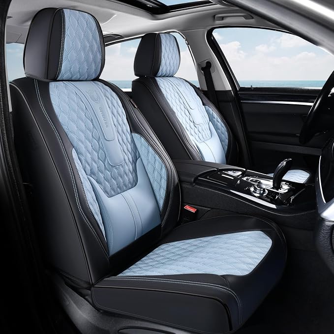 Universal Seat Covers — Full Set — Black / Blue