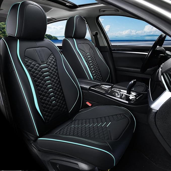 Universal Seat Covers — Front Seat — Black / Blue