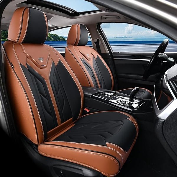 Universal Seat Covers โ Front Seat โ Black / Brown