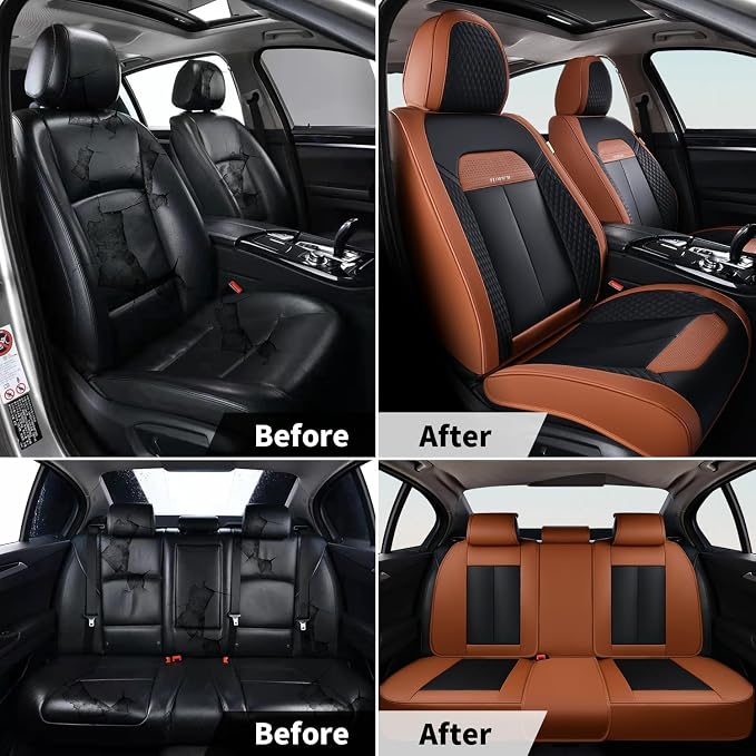 Universal Seat Covers — Front Seat — Brown / Black