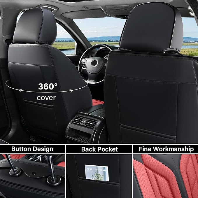 Universal Seat Covers — Front Seat — Burgundy