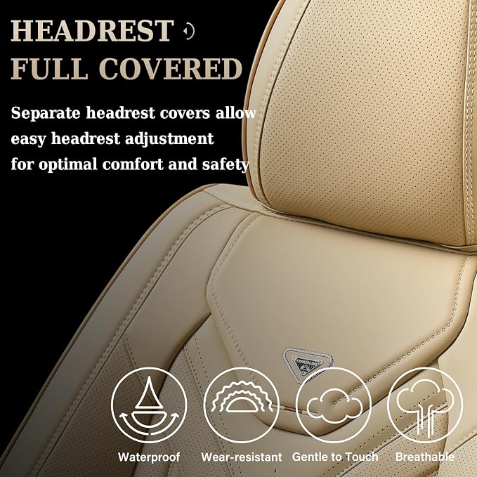 Universal Seat Covers — Full Set — Beige