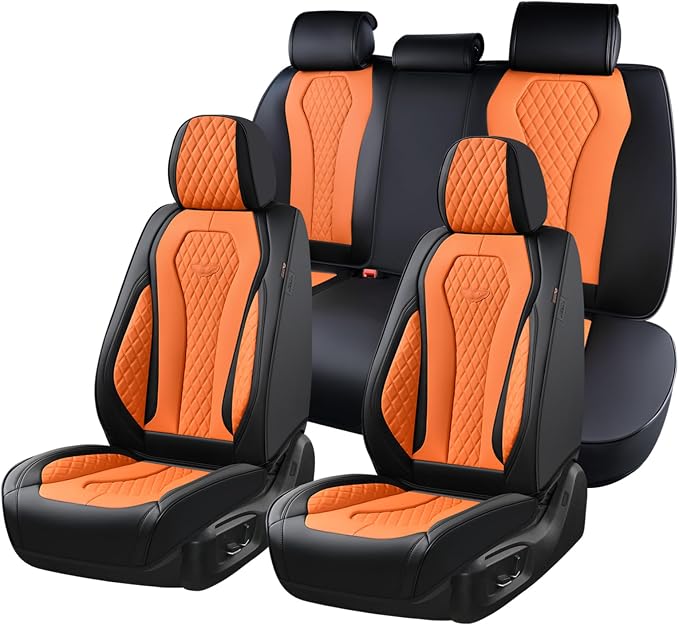 Universal Seat Covers — Full Set — Orange