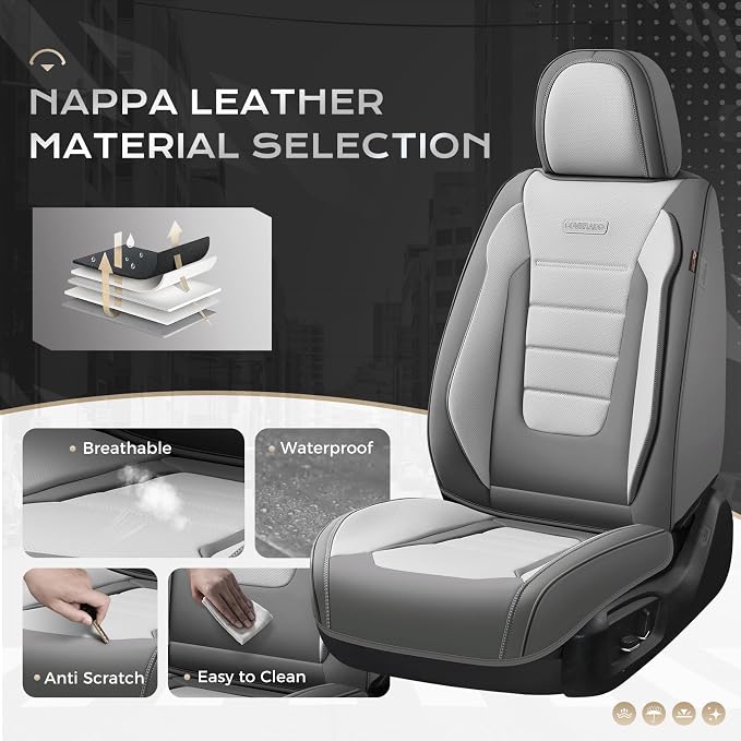 Universal Seat Covers — Front Seat — Gray