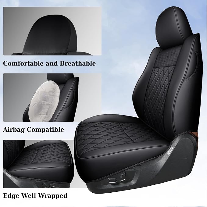 Seat Covers for Toyota Tacoma — Front Seat — Black