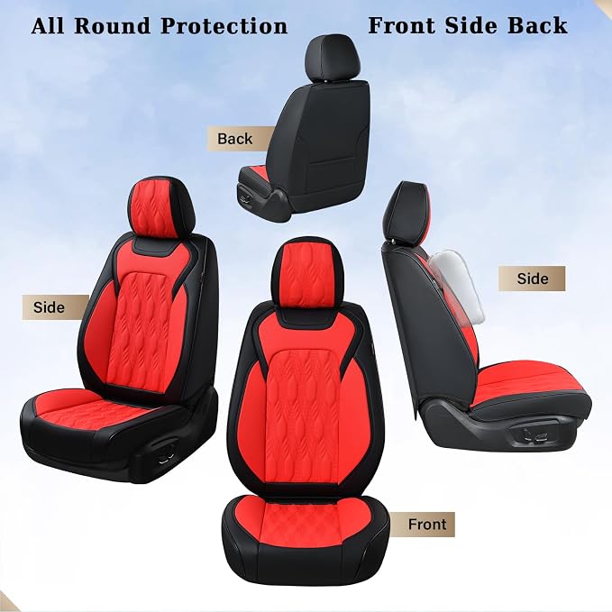 Universal Seat Covers — Full Set — Red