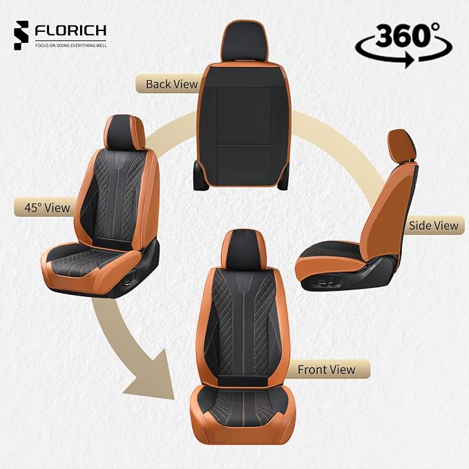 Universal Seat Covers — Front Seat — Brown / Black