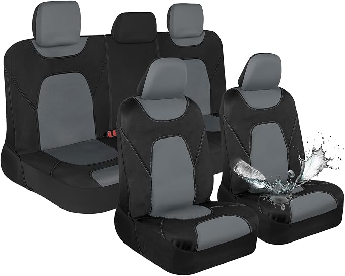 Universal Seat Covers — Full Set — Black / Gray