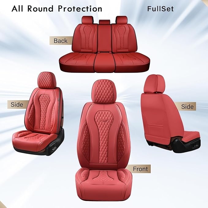 Universal Seat Covers — Front Seat — Red