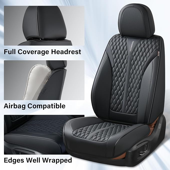 Universal Seat Covers — Front Seat — Black