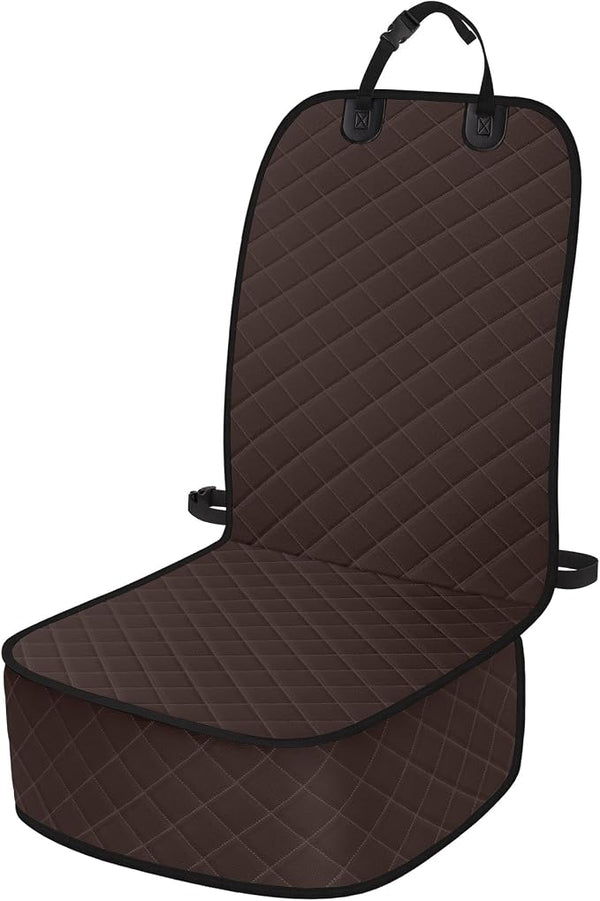 Pet Car Seat Protector โ Front Seat โ Coffee