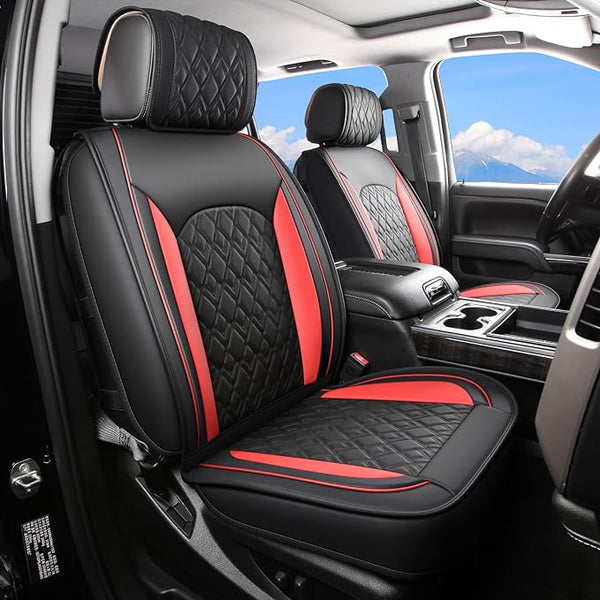 Seat Covers for Chevrolet Silverado / GMC Sierra โ Front Seat โ Black / Red