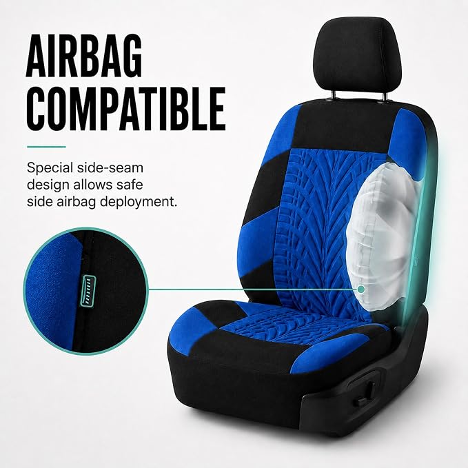 Universal Seat Covers — Full Set — Blue