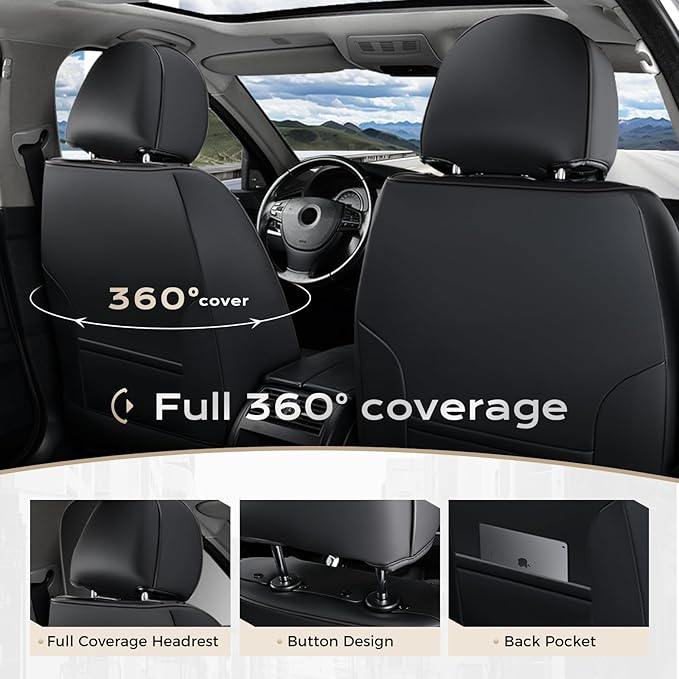 Universal Seat Covers — Front Seat — Black / Red
