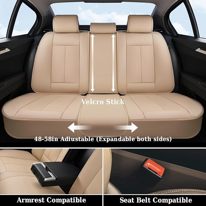 Universal Seat Covers — Full Set — Beige