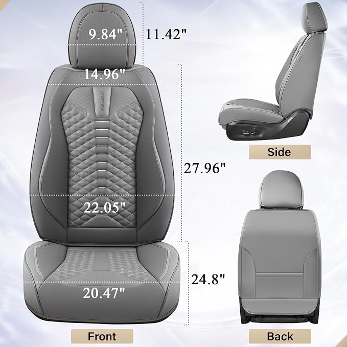 Universal Seat Covers — Full Set — Gray