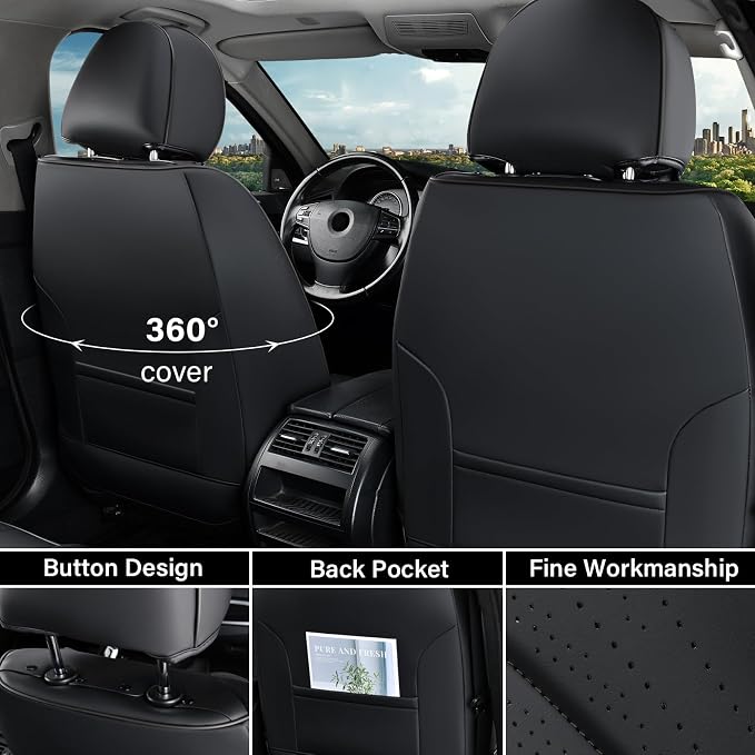 Universal Seat Covers — Front Seat — Black