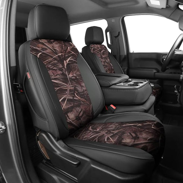 Faux Leather Seat Covers for Chevrolet Silverado โ Black