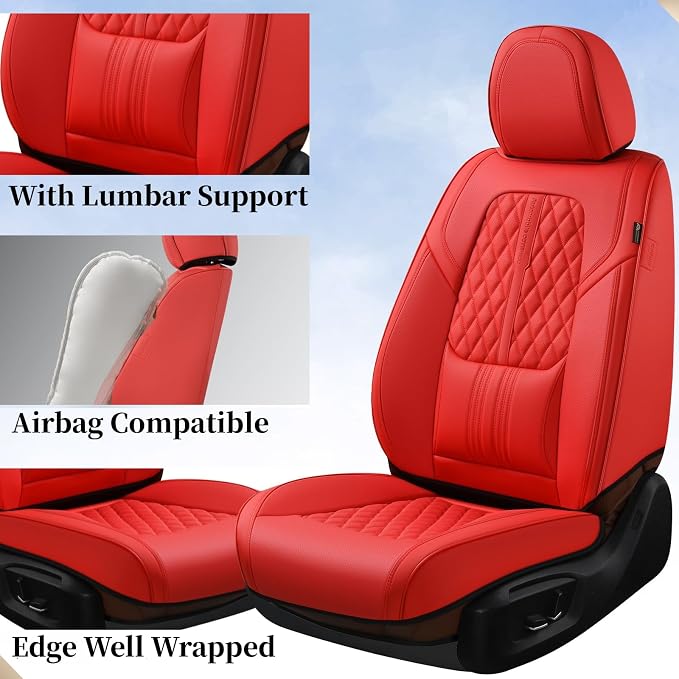 Universal Seat Covers — Front Seat — Red