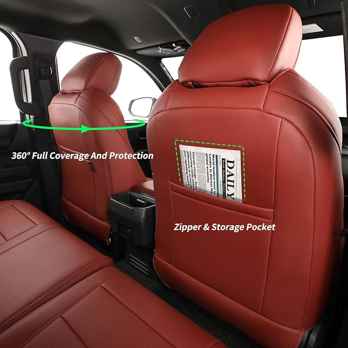 Seat Covers for Toyota Tacoma — Full Set — Red