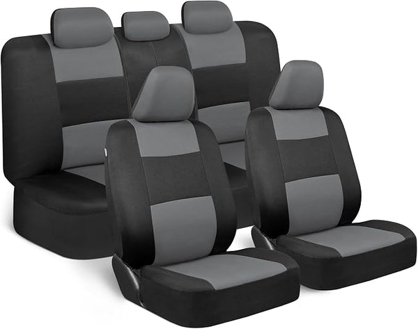 Car Seat Covers โ Full Set โ Gray / Black