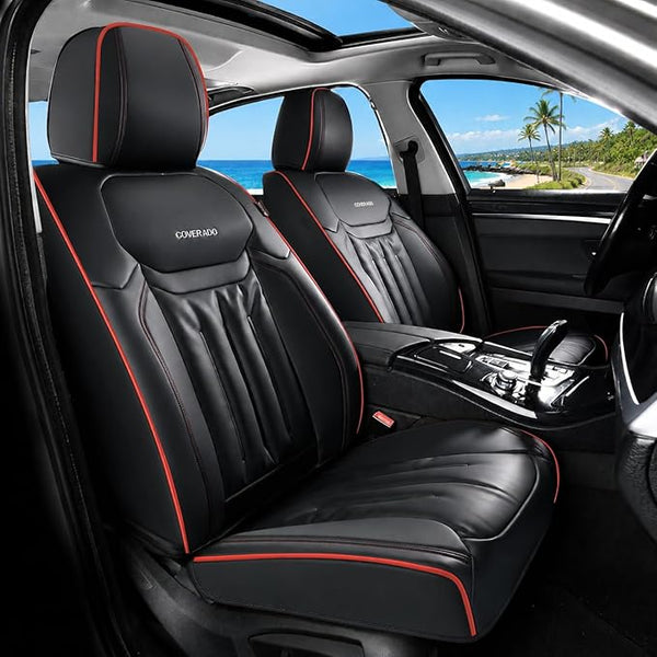 Universal Seat Covers โ Front Seat โ Black / Red
