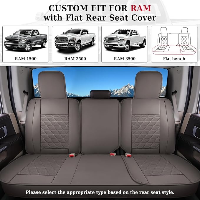 Seat Covers for Multiple Vehicles — Full Set — Coffee