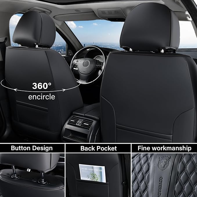 Universal Seat Covers — Full Set — Black