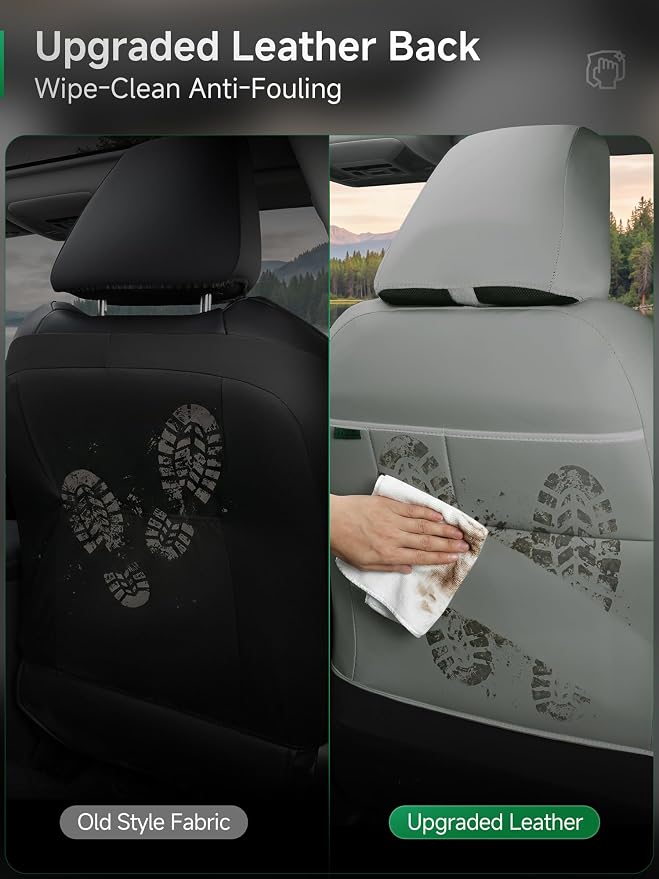 Faux Leather Seat Covers for Chevrolet Silverado / GMC Sierra — Front Seat — Gray