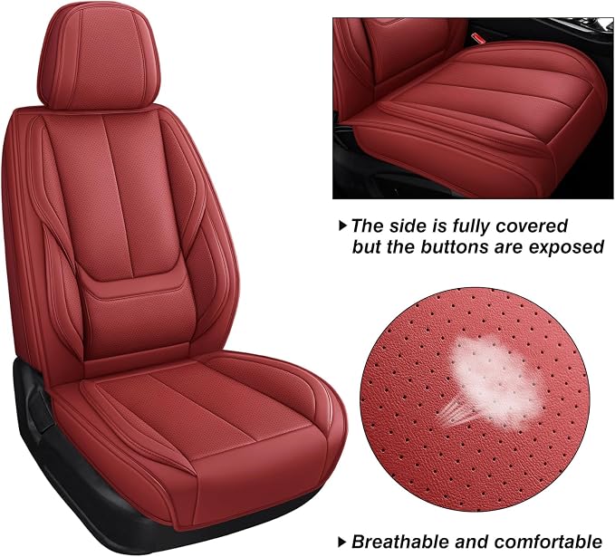 Universal Seat Covers — Front Seat — Red